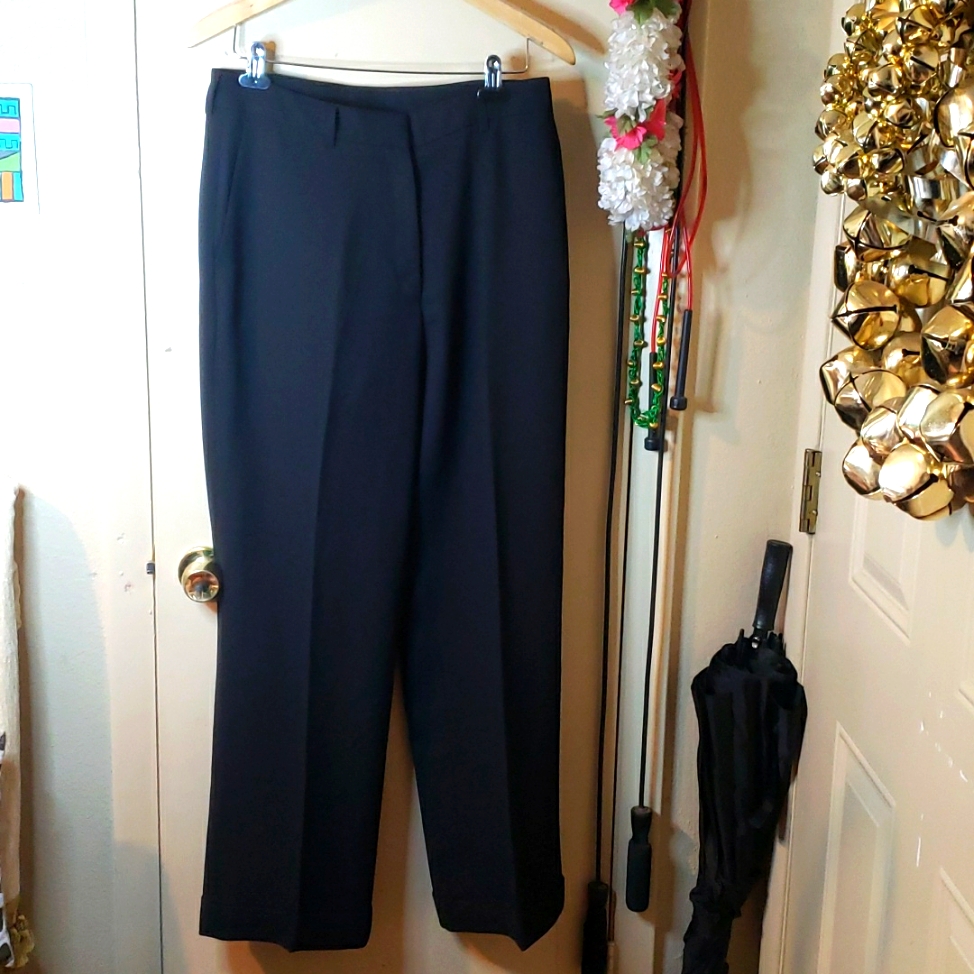 Focus 2000 By Charles Gluck Black Sz 12 Women Dress Pants.